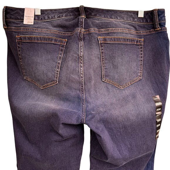 Torrid Denim 20R Relaxed Boot Blue Fortune Jeans Dark Wash Cotton Spandex New - Picture 12 of 15